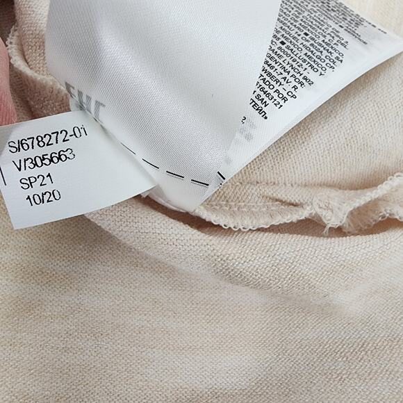 Banana Republic Top Women's Size XS Blush Pink Relaxed Luxespun Knit V Neck Soft - Picture 9 of 10